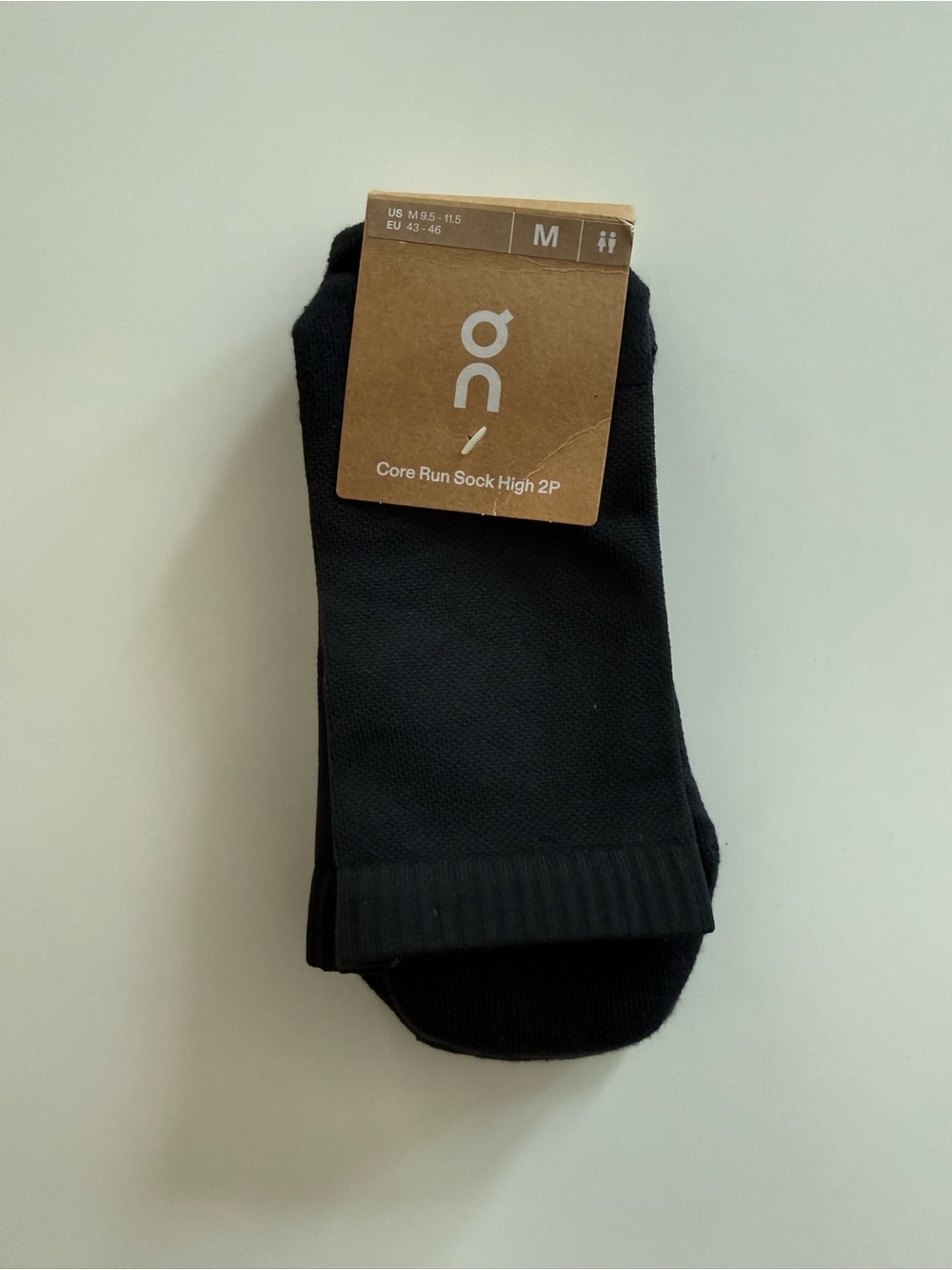 On Running Black Core Run High Athletic Socks - Pack of 2